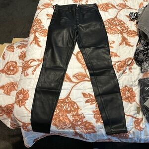 Free People Black Skinny Leather Pants